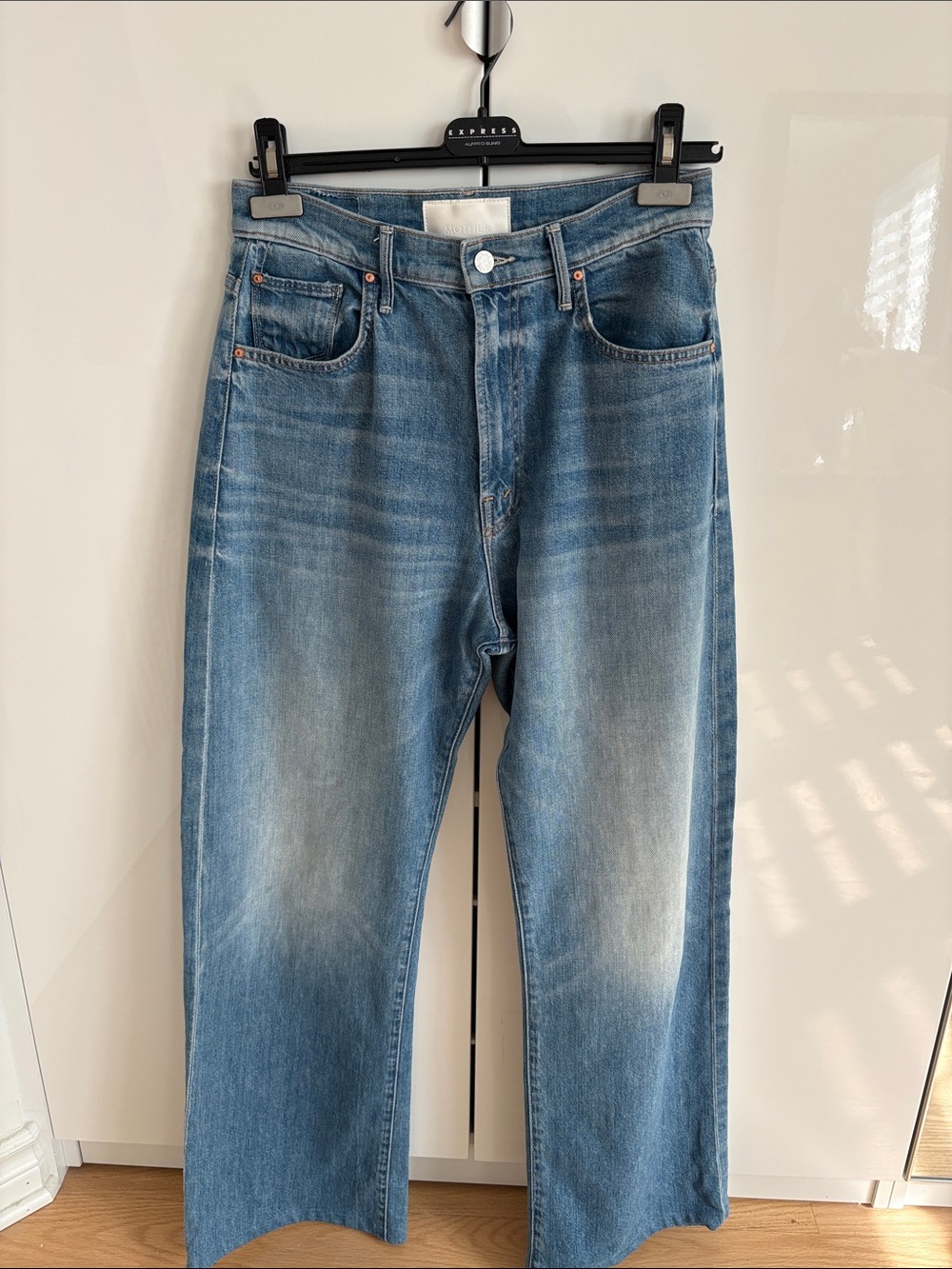 MOTHER Light Blue Wide Leg Flare Jeans